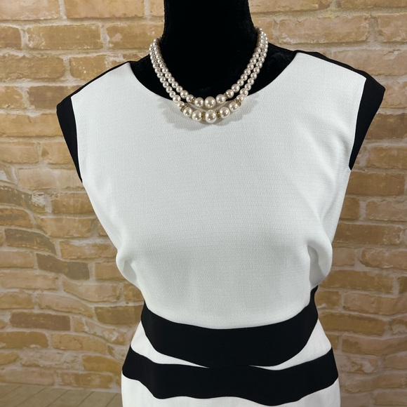 🆕Fenn Wright Manson White and Black Dress Size 16 NWOT - Picture 3 of 5
